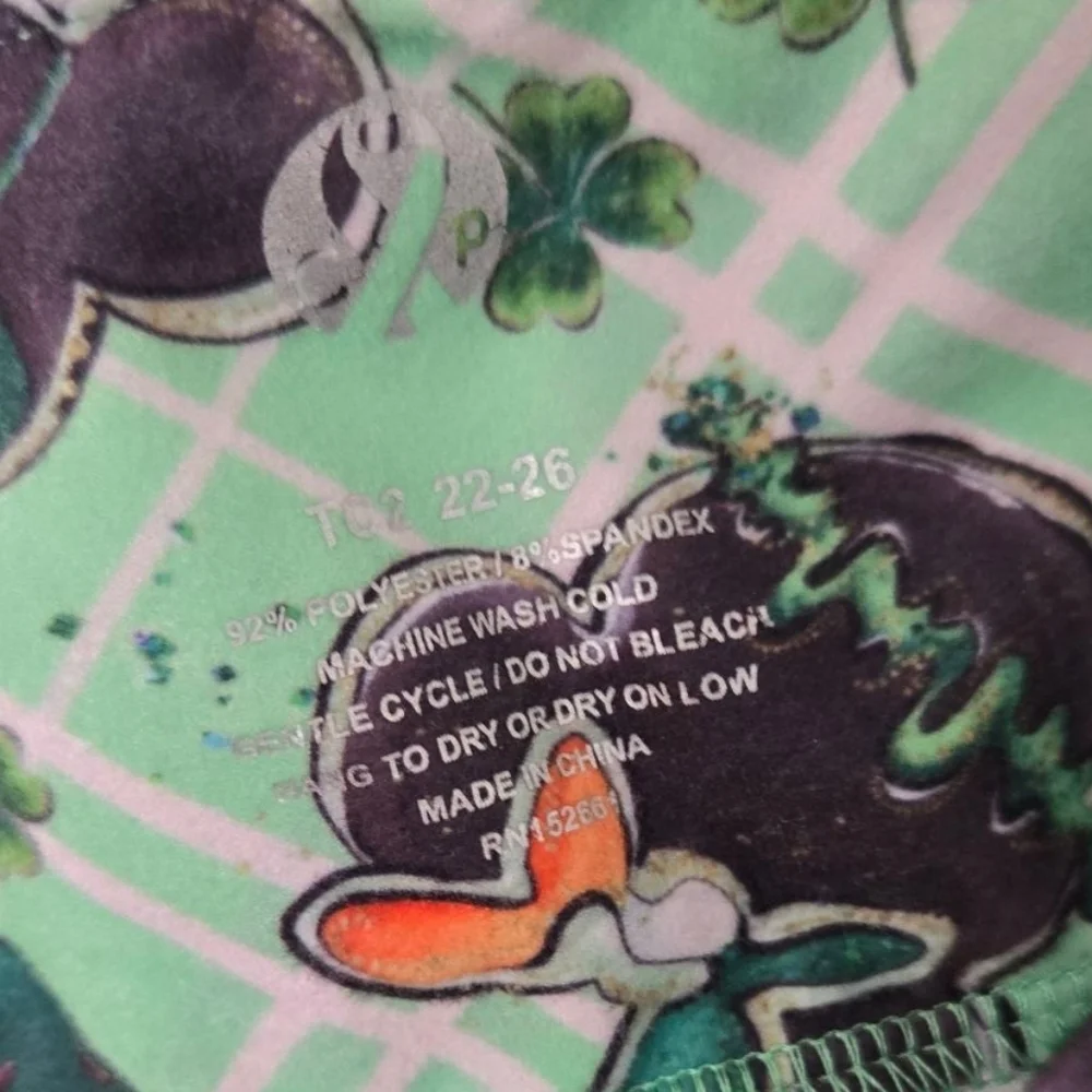 Lot Of 2 Charlies Project Mickey St Patricks Day Leggings Size TC2 22/26 EUC